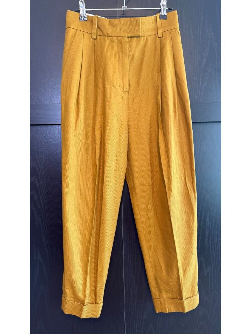 COS Womens High Waisted Pleated Tapered Leg Trouser Pants Size 4 Career Office